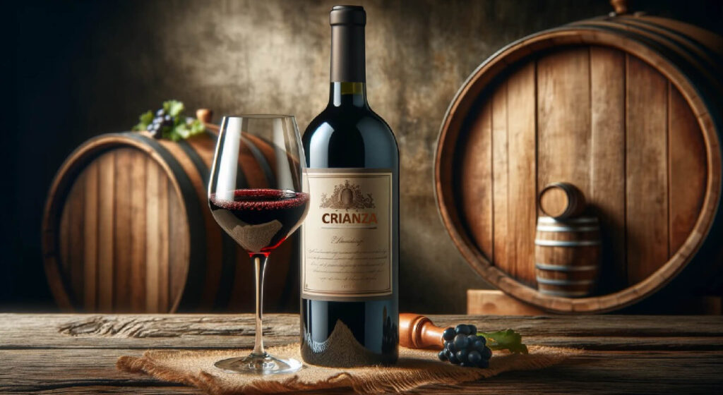 crianza de vino tinto