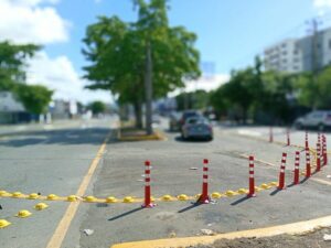 Cierran retorno de la 27 de Febrero frente al Ministerio de Defensa por obras del túnel Luperón