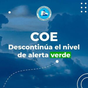 COE levanta alerta verde en cinco provincias por mejoría del tiempo