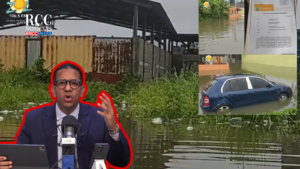 Denuncian grave acumulación de agua en Los Cerros del Norte por cierre irregular de calle en Los Alcarrizos