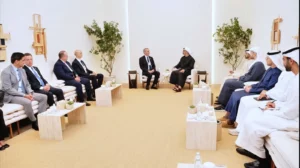 Abinader se reúne con príncipe heredero de Abu Dhabi durante agenda oficial en Emiratos Árabes