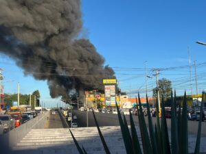 Incendio afecta tienda L&amp;R y locales cercanos en centro comercial de Villa Mella