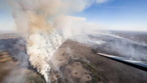 Incendio en los Everglades supera las 10,400 hectáreas y amenaza viviendas en Florida