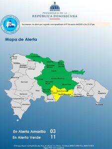 COE incrementa niveles de alerta por vaguada