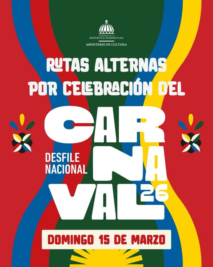 con motivo del desfile nacional de carnaval 2026, compartimos las rutas alternas habilitadas par
