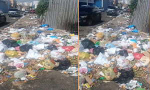 Imposible transitar por aceras en San Martín con Juan José Duarte