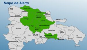 COE declara 10 provincias en alerta verde por incidencia de frente frío