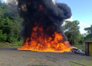 Incineran más de mil kilos de distintas drogas