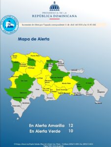 COE mantiene 12 provincias en alerta por lluvias