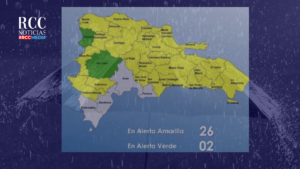 Alerta amarilla en 25 provincias y el dn por lluvias, informa coe