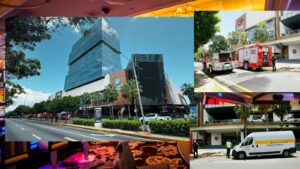 Suspenden tránsito en la Núñez de Cáceres por fuga de gas en Downtown Center