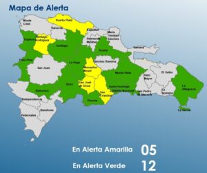 COE eleva a 17 las provincias en alerta por lluvias y vaguada