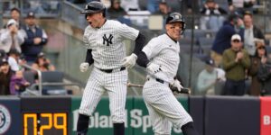 Judge y Rice pegan cuadrangulares para brindar triunfo a Yankees en blanqueada sobre Reales
