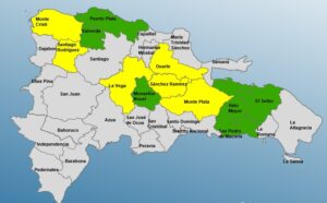 COE reduce niveles de alerta; 6 provincias en amarillo y 6 en verde 