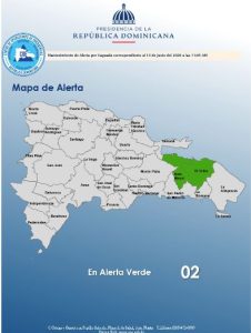 COE mantiene dos provincias en alerta verde por efectos de la vaguada