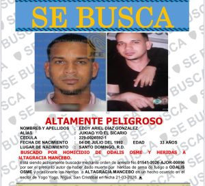 Activan búsqueda de “El Sicario”, acusado de muerte de un hombre y heridas a una mujer en Nigua