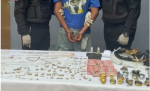Recuperan prendas y dinero robados durante asalto a joyería en el DN