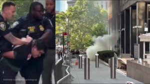 Detienen a hombre tras activar artefacto incendiario frente a edificio federal en Nueva York